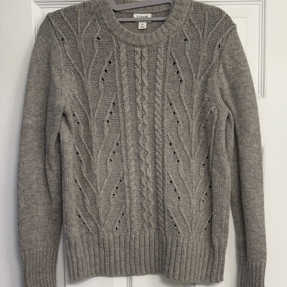 J. Crew Light Gray Crewneck Sweater